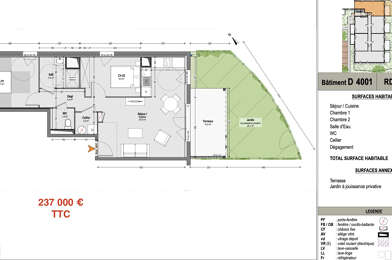 Appartement 3 pièces 237000 €