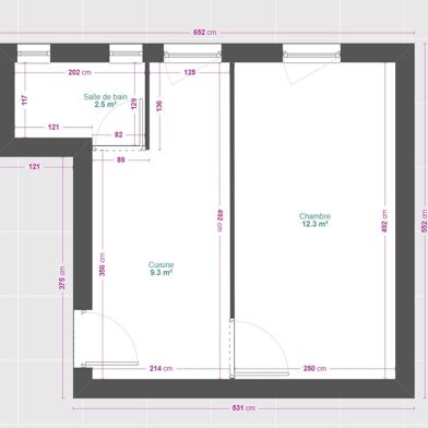 Appartement 1 pièces 1100 €