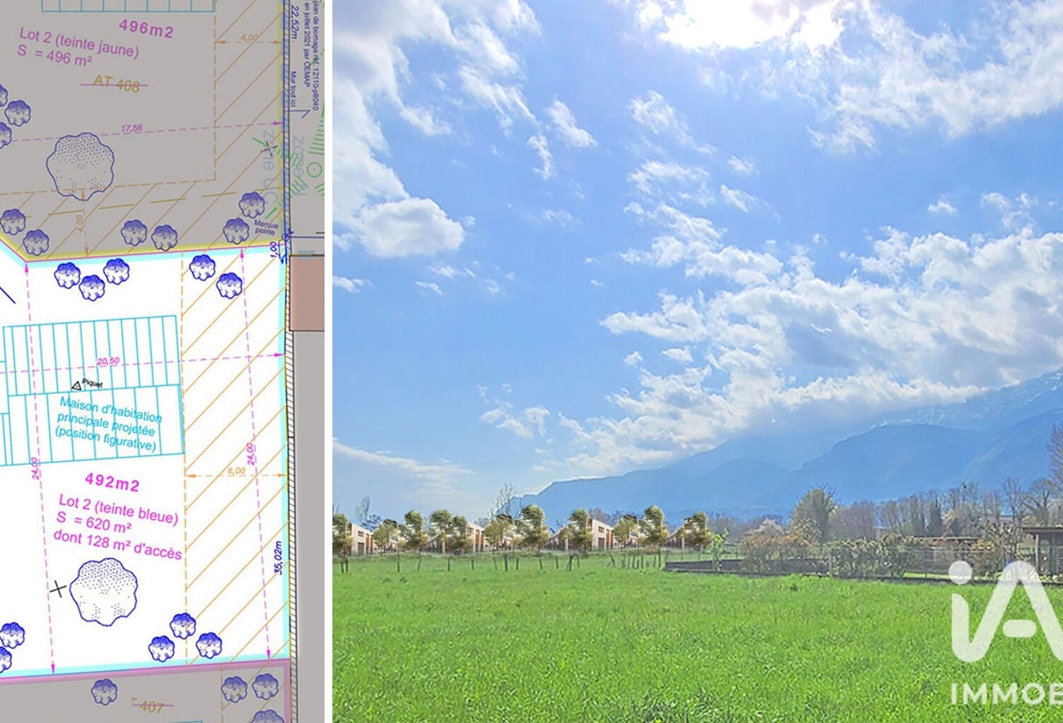 Vente Terrain à bâtir 620 m&sup2; — photo 1
