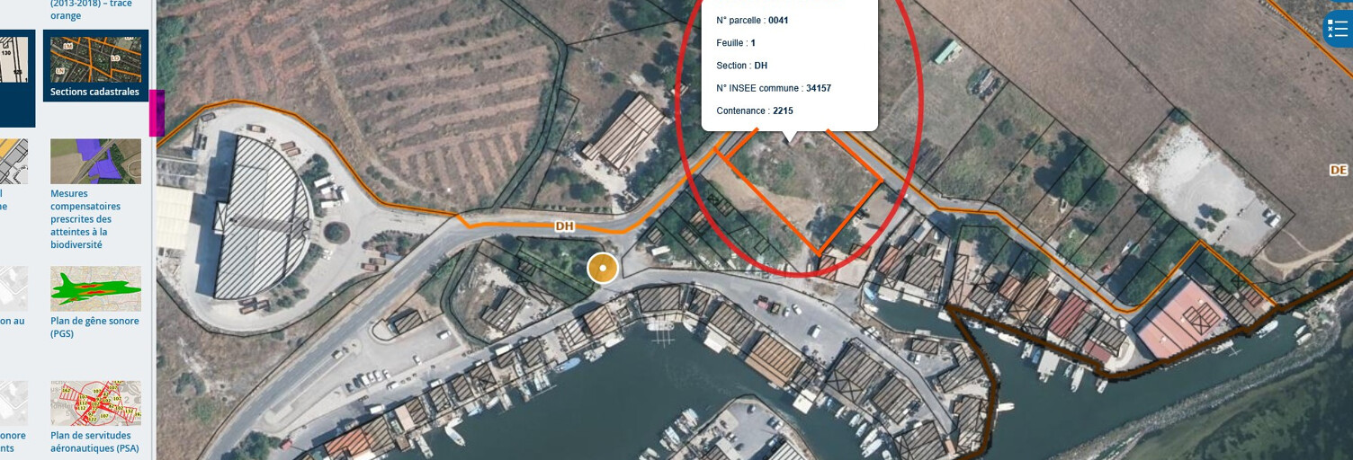 Terrain  2215 m² à vendre à Mèze (34140)