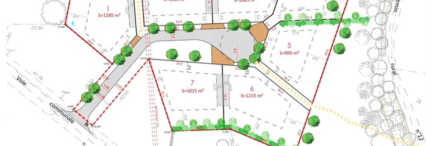 Terrain  1215 m² à vendre à Brouqueyran (33124)
