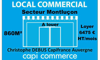Commerce 1 Pièce 860 m² à louer à Montluçon (03100)