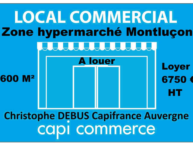A louer, local commercial proche de grande enseignes sur Montluçon (03100) — photo du bien
