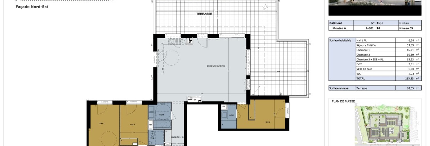 Appartement  113 m² à vendre à Meylan (38240)