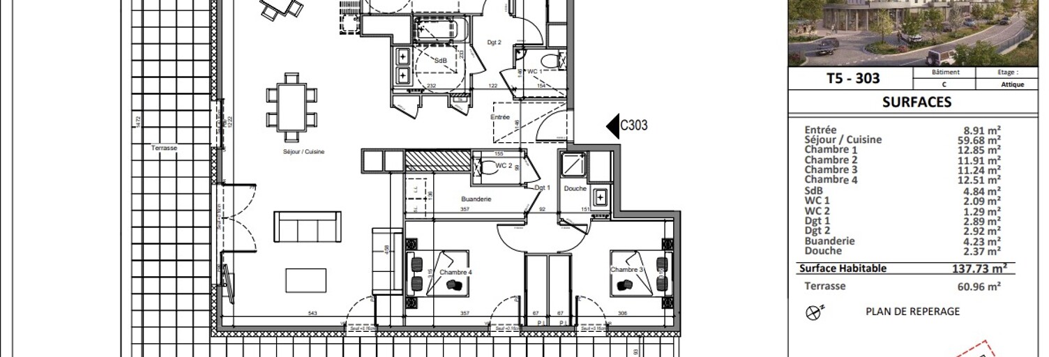 Appartement  137 m² à vendre à Vétraz-Monthoux (74100)