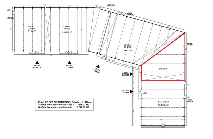 CELLULE COMMERCIALE AUXERRE NORD MONETEAU - 550m2- LOCATION EPHEMERE TOUTES DUREES — photo 3