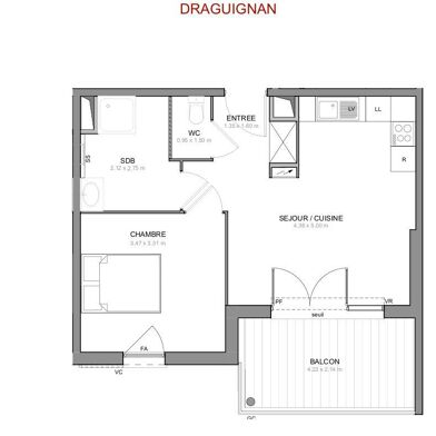 Appartement 2 pièces 173723 €