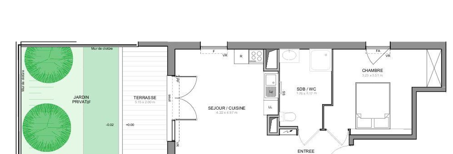 Appartement 2 Pièces 44 m² à vendre à Draguignan (83300)