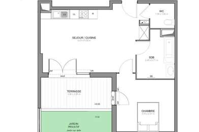 Appartement 2 pièces 197373 €