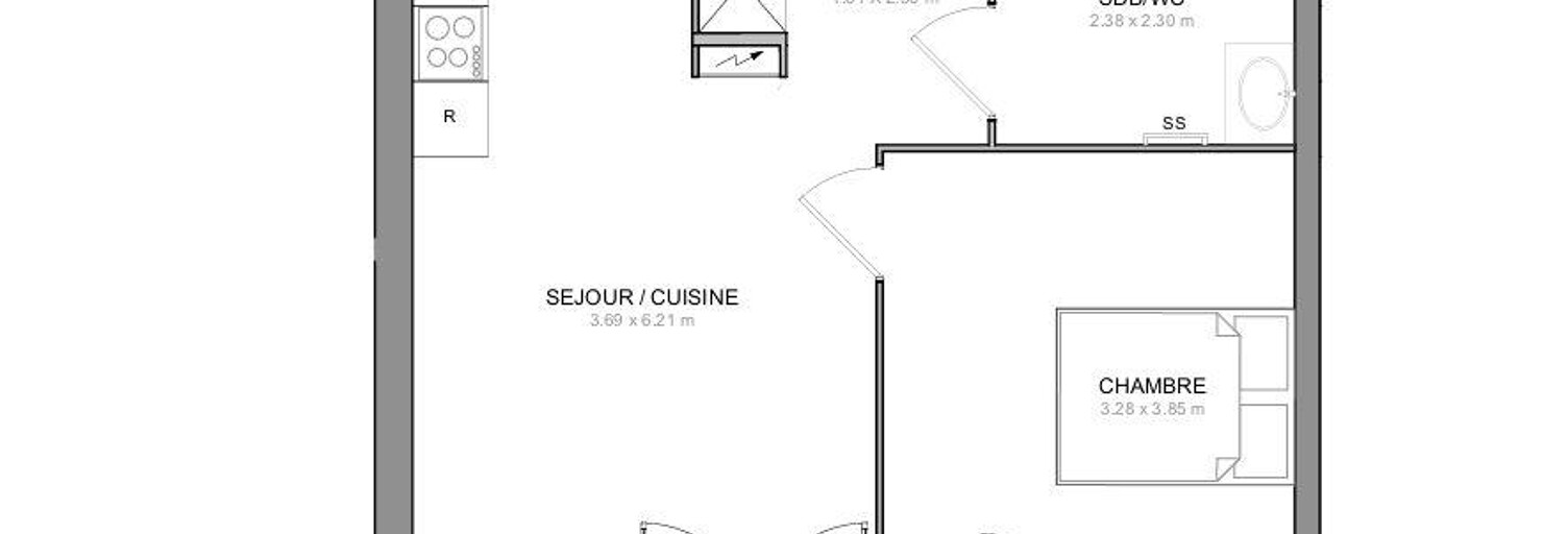 Appartement 2 Pièces 42 m² à vendre à Draguignan (83300)