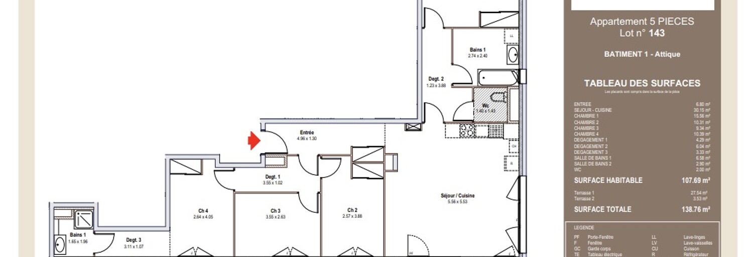 Appartement  108 m² à vendre à Annemasse (74100)