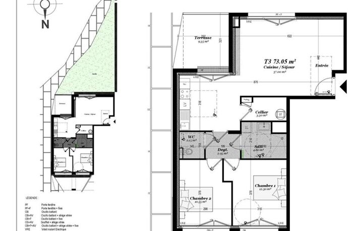 Vente Appartement T3 de 73 m² en rez-de-jardin exposé Sud, Perros-Guirec (22700) — photo 2