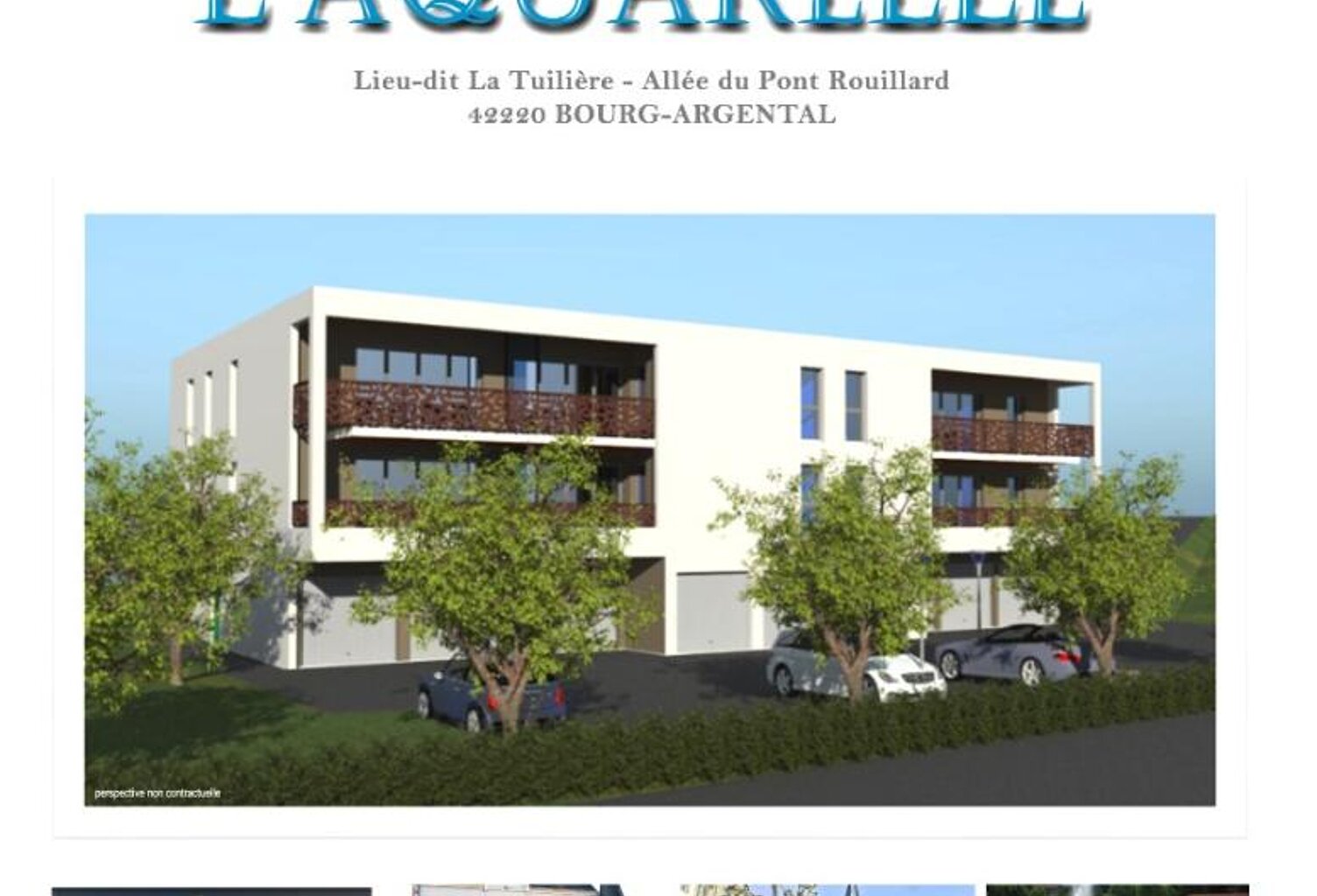 BOURG ARGENTAL 42220 Programme neuf de 9 logements du T2 au T4, 10 garages et 15 places de parkint — photo 1
