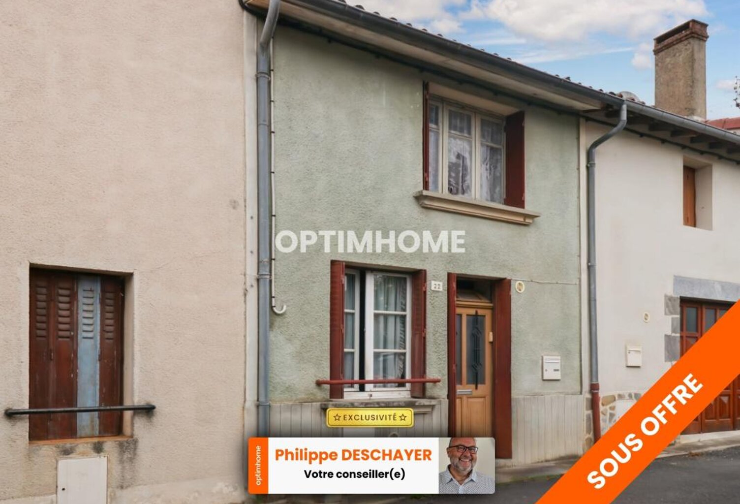Maison de Ville sur deux niveaux - 3 pièces - 2 chambres  - Dépendance - Garage - Terrain 609 m²  - 87210 LE DORAT — photo 1