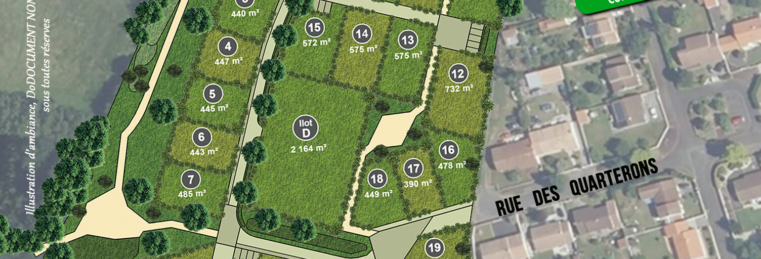 Terrain  445 m² à vendre à La Chevrolière (44118)