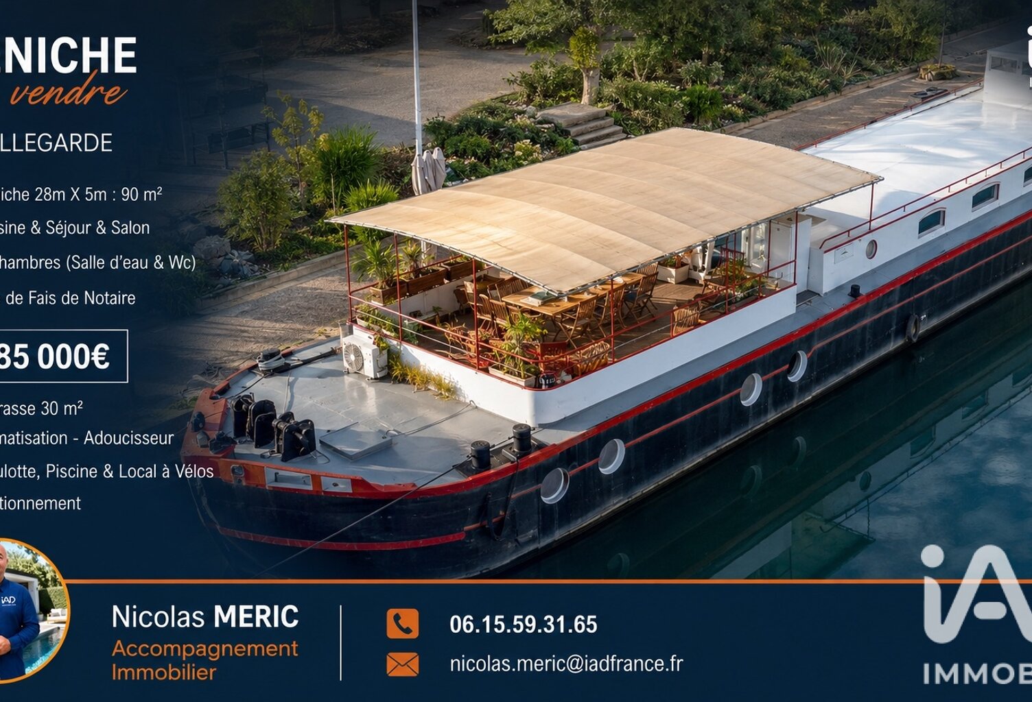 Vente Péniche 6 pièces — photo 1