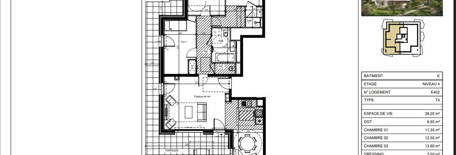 Appartement 4 Pièces 95 m² à vendre à Ville-la-Grand (74100)
