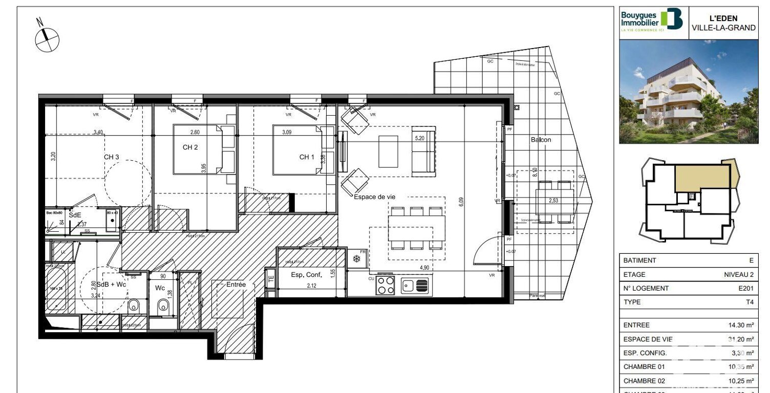 Vente Appartement 4 pièces — photo 1