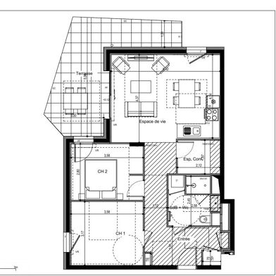 Appartement 3 pièces 395400 €