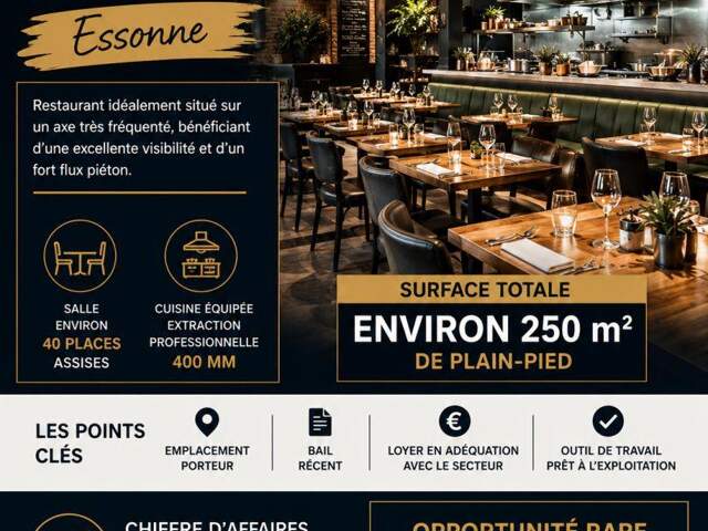 Vente Restaurant 250 m&sup2; — photo du bien