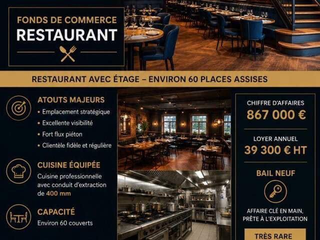 Vente Restaurant 140 m&sup2; — photo du bien