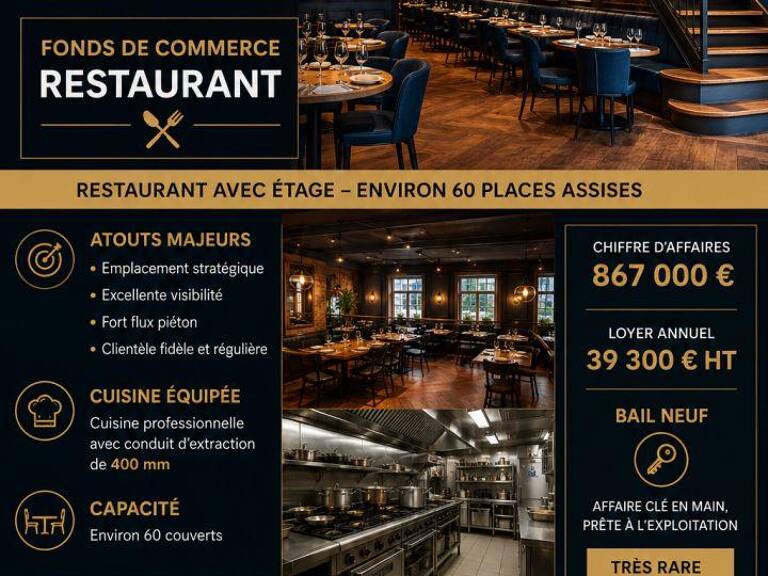 Vente Restaurant 140 m&sup2; — photo 1