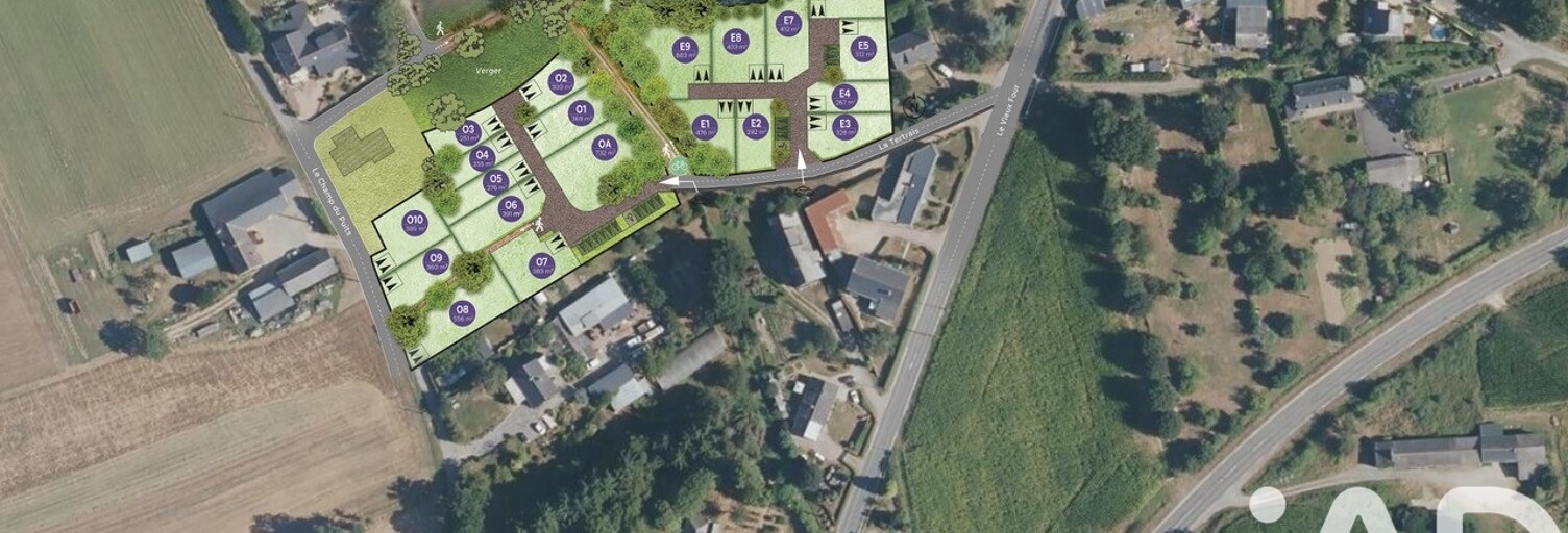 Terrain  476 m² à vendre à L'Hermitage (35590)