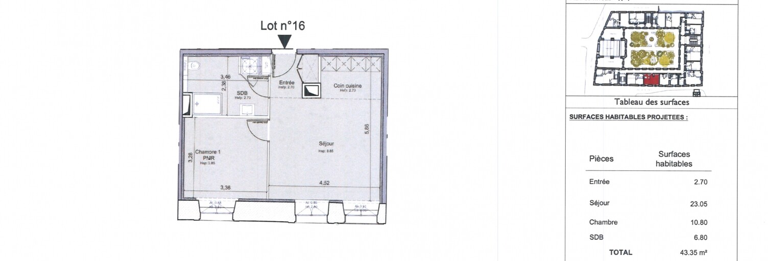 Appartement 2 Pièces 44 m² à louer à Narbonne (11100)