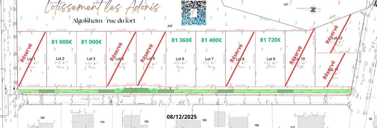 Terrain  451 m² à vendre à Algolsheim (68600)