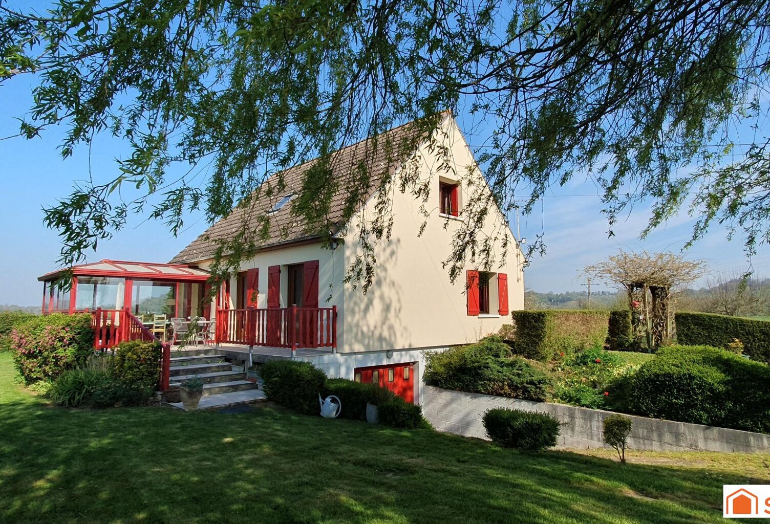 Pavillon sur sous-sol, campagne proche école et commerces — photo 1