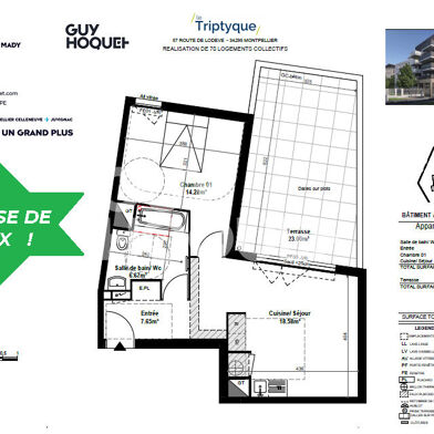 Appartement 1 pièces 176000 €