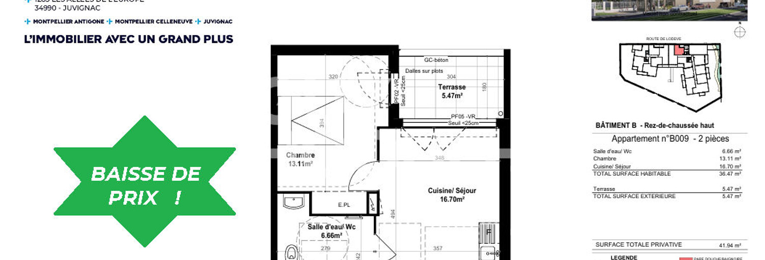 Appartement 1 Pièce 36 m² à vendre à Montpellier (34080)