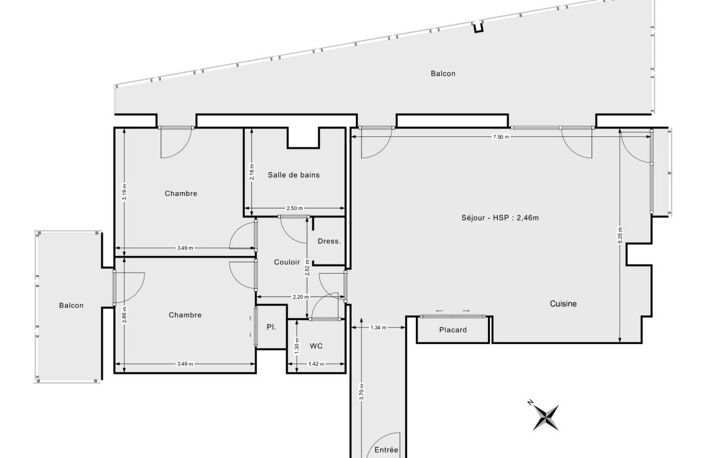 Appartement 4 pièces de 74 m² avec terrasse et balcon - Rue Marguerite Yourcenar, Colombes — photo 4
