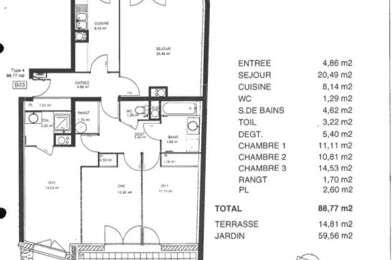 Appartement 4 pièces 175000 €