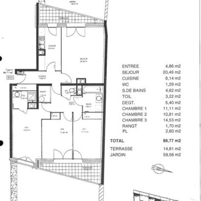 Appartement 4 pièces 175000 €