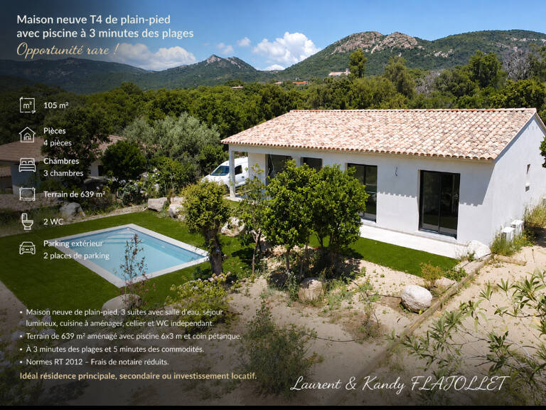 Maison neuve T4 avec piscine  à Ste Lucie De Porto-vecchio  (20144) - Corse du Sud — photo 1