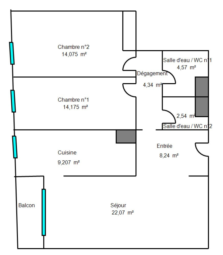 Nice Centre - Musiciens  - Appartement idéal profession Liberale