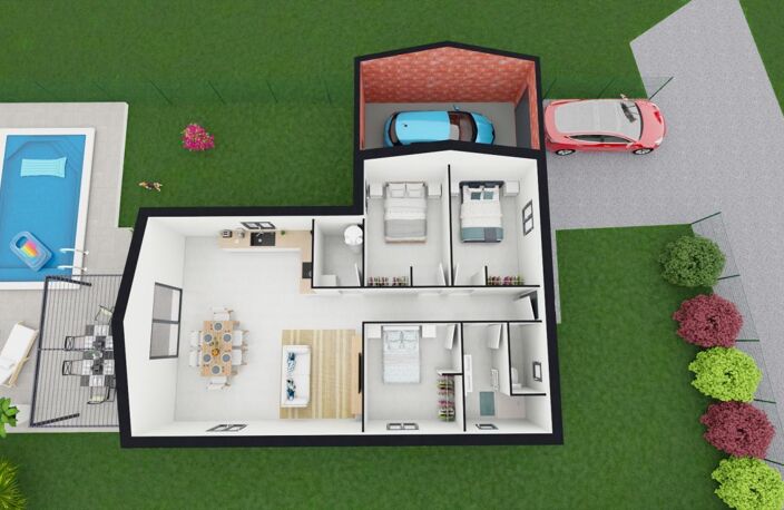 PUYGIRON:  Maison neuve 3 chambres + garage — photo 3