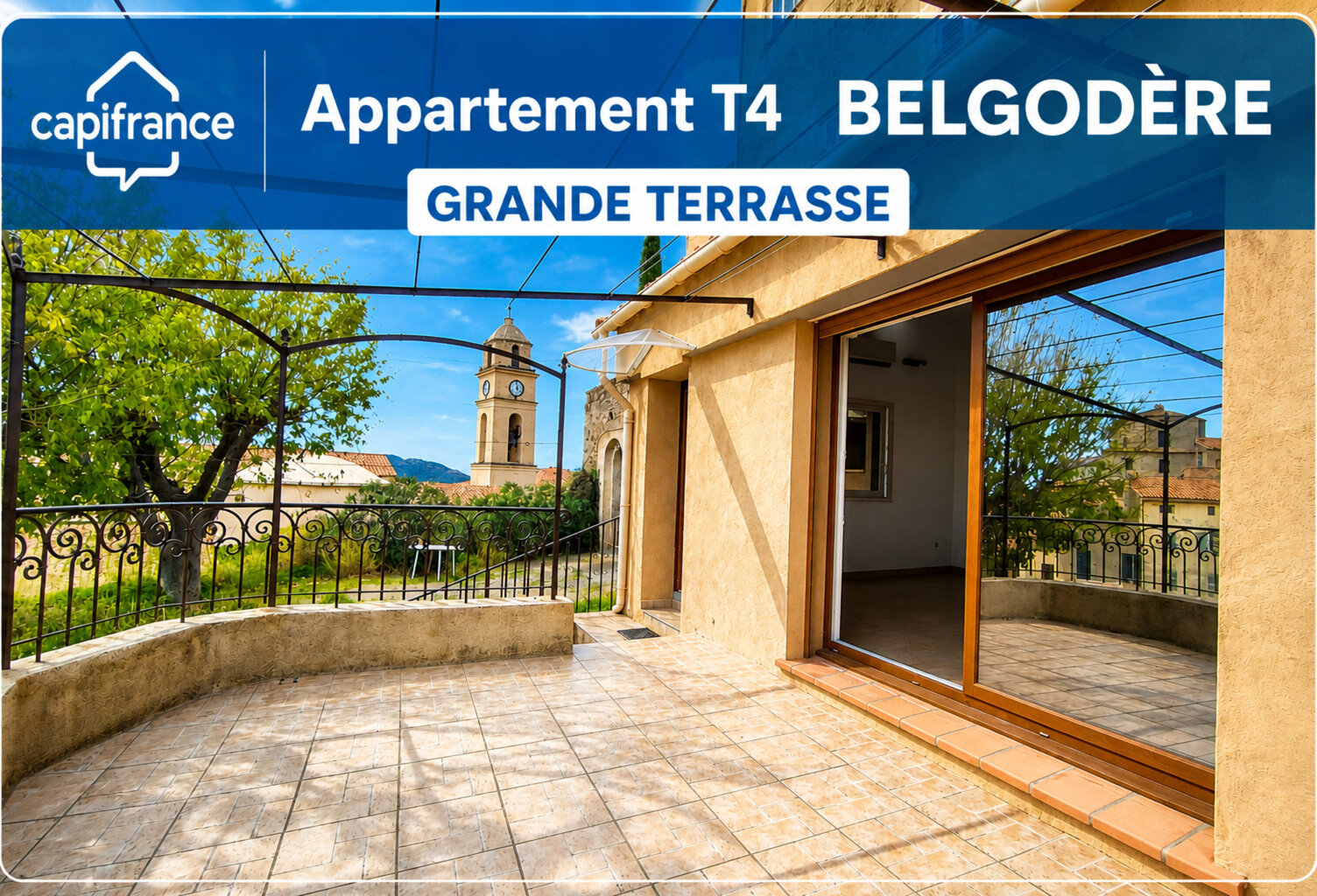 BELGODERE : Trés belle opportunité Appartement atypique Plain-pied 74 M², 3 chambres, Terrasse et Vue Village — photo 1