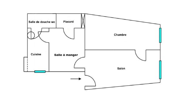 Appartement 2 pièces  à vendre Grasse 06130