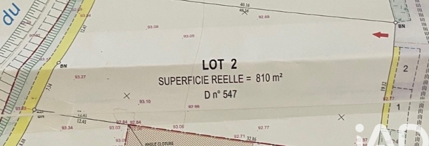Terrain  810 m² à vendre à Sorigny (37250)