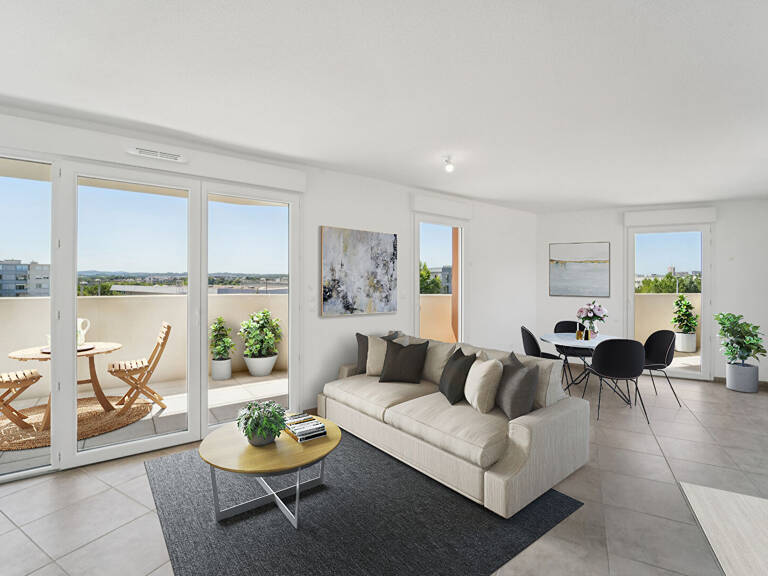 NEUF T3 63m² + 2 balcons 14m² et 5m² + Parking  Montpellier Celleneuve — photo 1