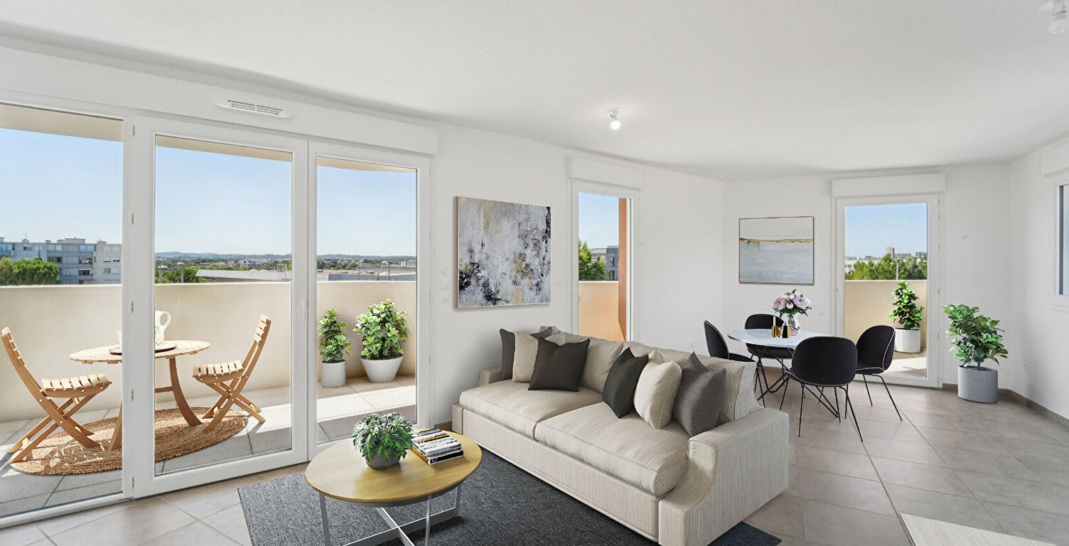 NEUF T3 63m² + 2 balcons 14m² et 5m² + Parking  Montpellier Celleneuve — photo 1