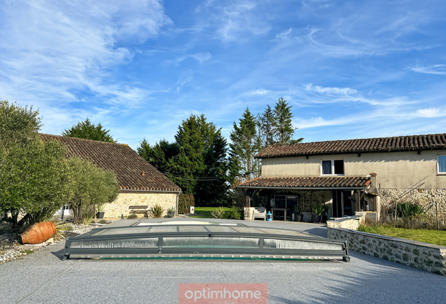 Authentique maison Landaise en pierre avec piscine couverte, dépendances et jardin — photo 1