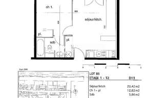 Appartement 2 Pièces 37 m² à vendre à Montauban (82000)