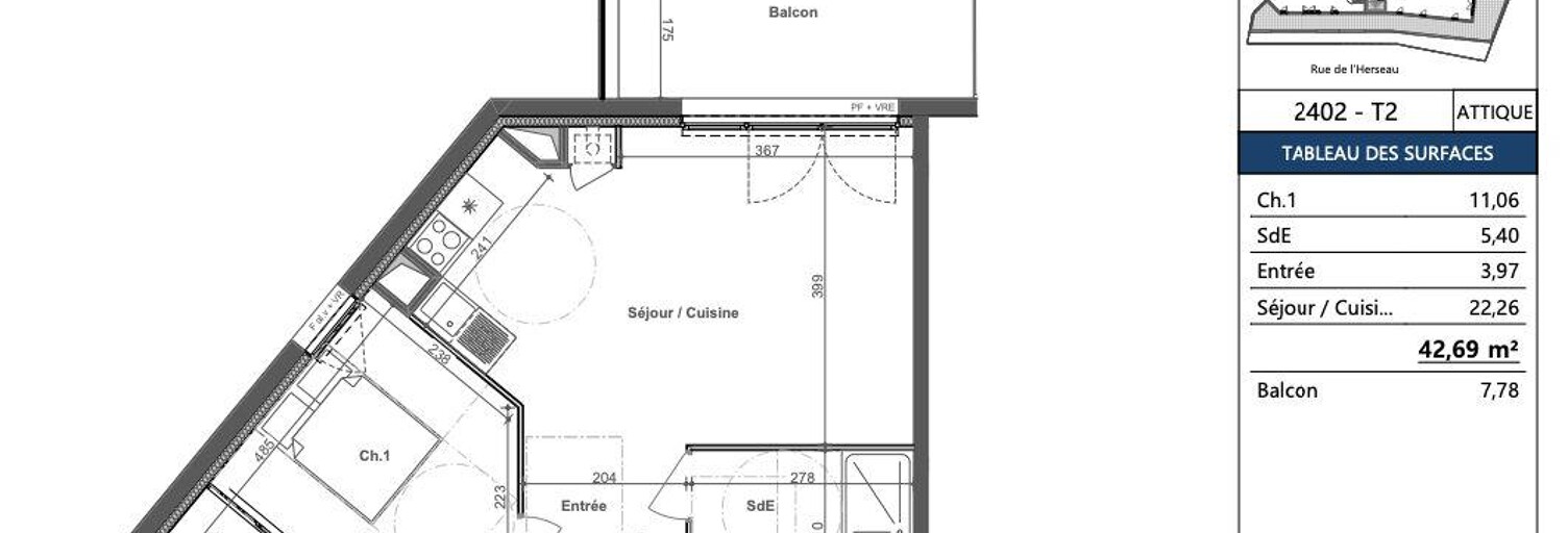 Appartement 2 Pièces 42 m² à vendre à Challans (85300)