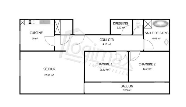 Appartement 3 pièces  à vendre Rochelle (La) 17000