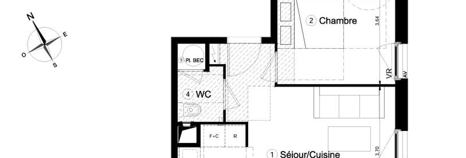 Appartement 2 Pièces 43 m² à vendre à Roissy-en-Brie (77680)