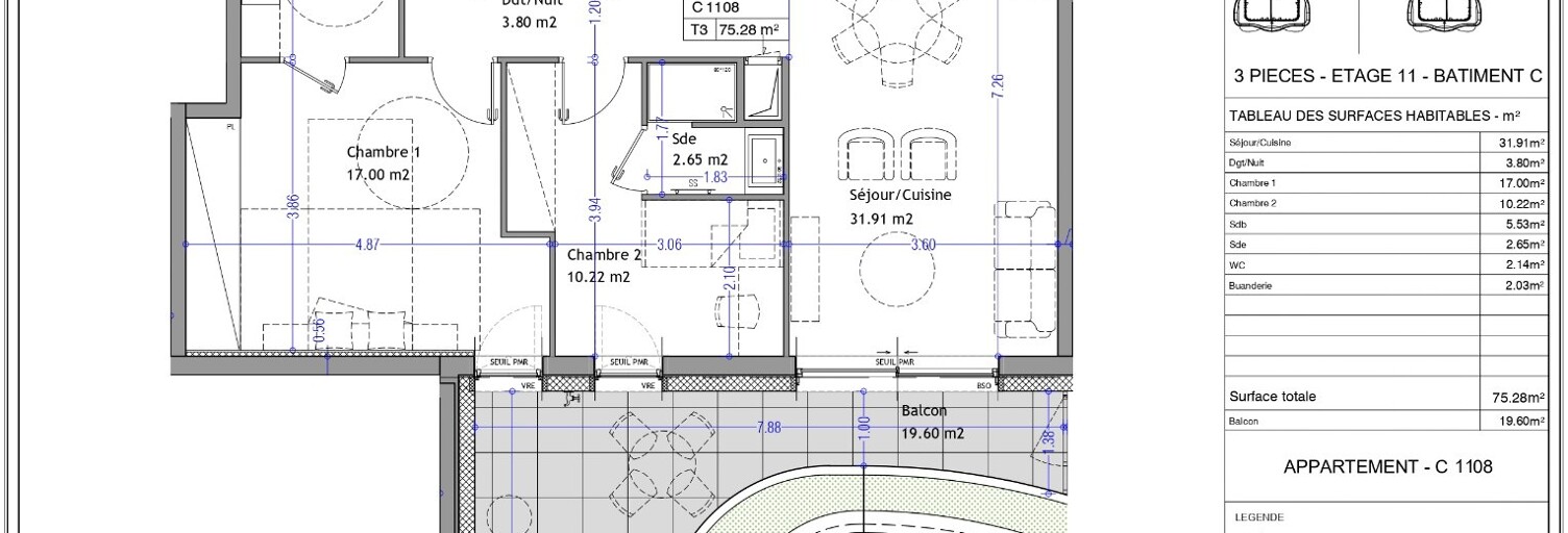 Appartement 3 Pièces 75 m² à vendre à Aix-les-Bains (73100)