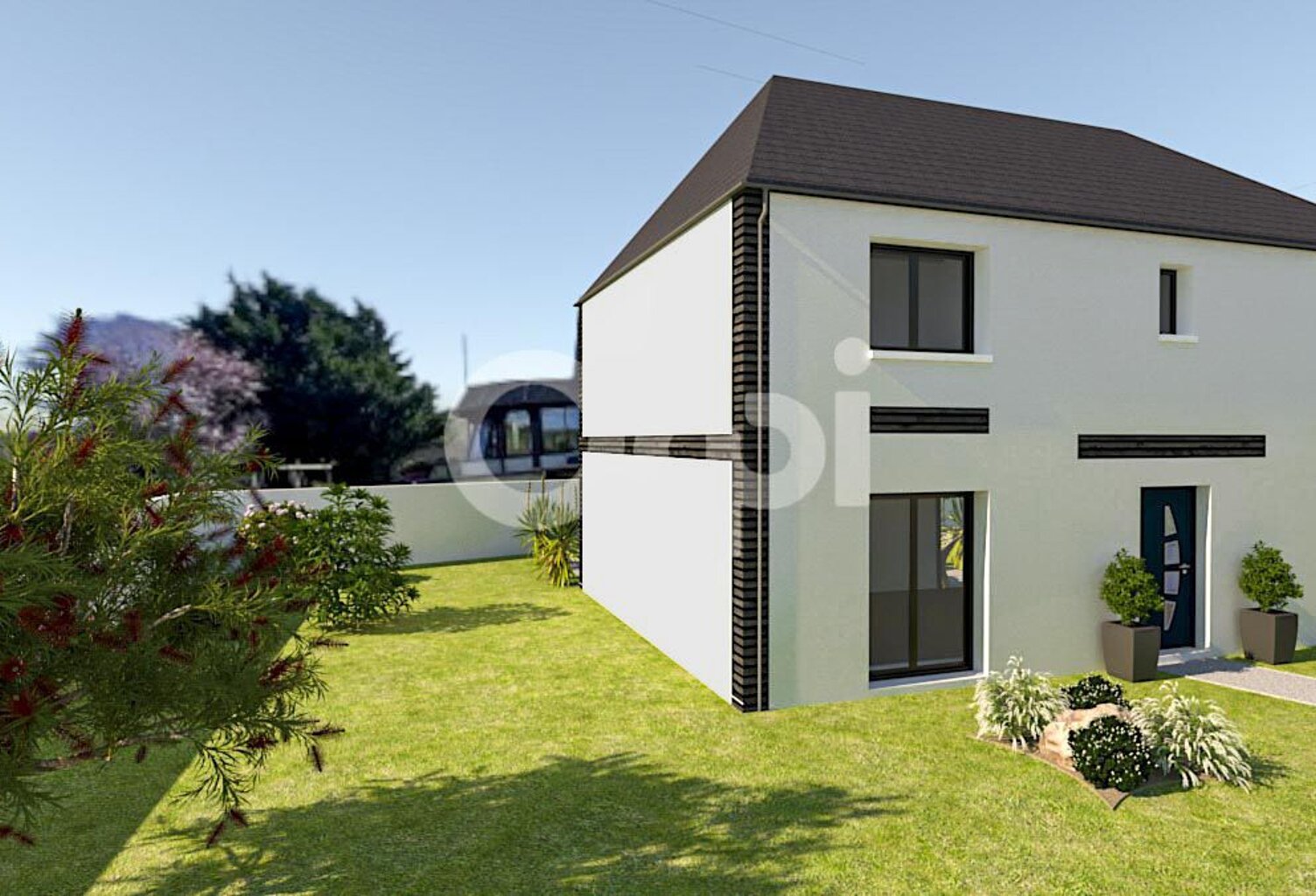 Vente d'une projection de construction d'une maison 7 pièces  ( 140 m² ) et S/sol Aubergenville Bazemont — photo 1